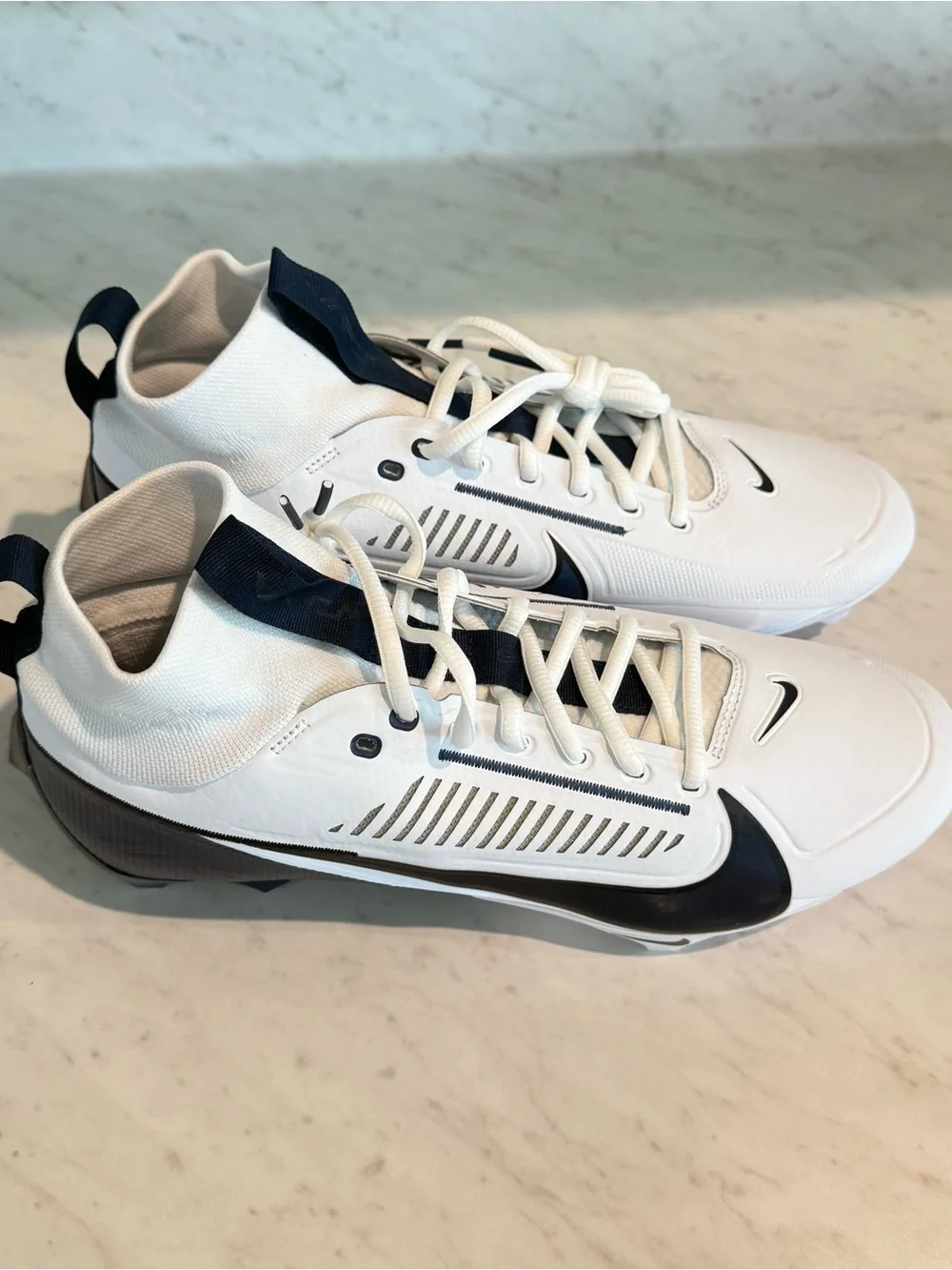 Men Nike Vapor Edge Pro 360 2 Football Cleats White Black FN7759-100 Size 10.5